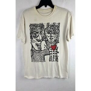 Vtg The White Animals Rock Band Punk T Shirt Size Medium